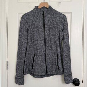 Lululemon Define Jacket Womens 12 Gray Full Zip Yoga Running Stretch Performance